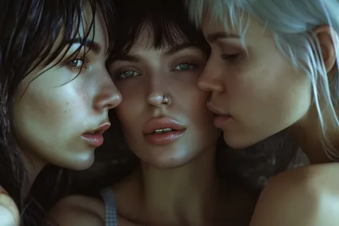 photorealistic scene non monogamous relationship