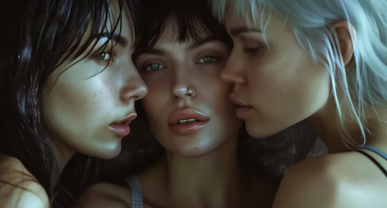 photorealistic scene non monogamous relationship